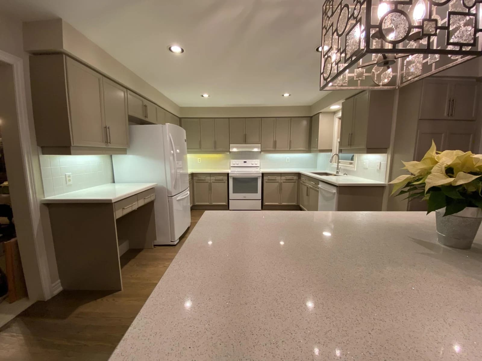 After: island neutral cabinetry