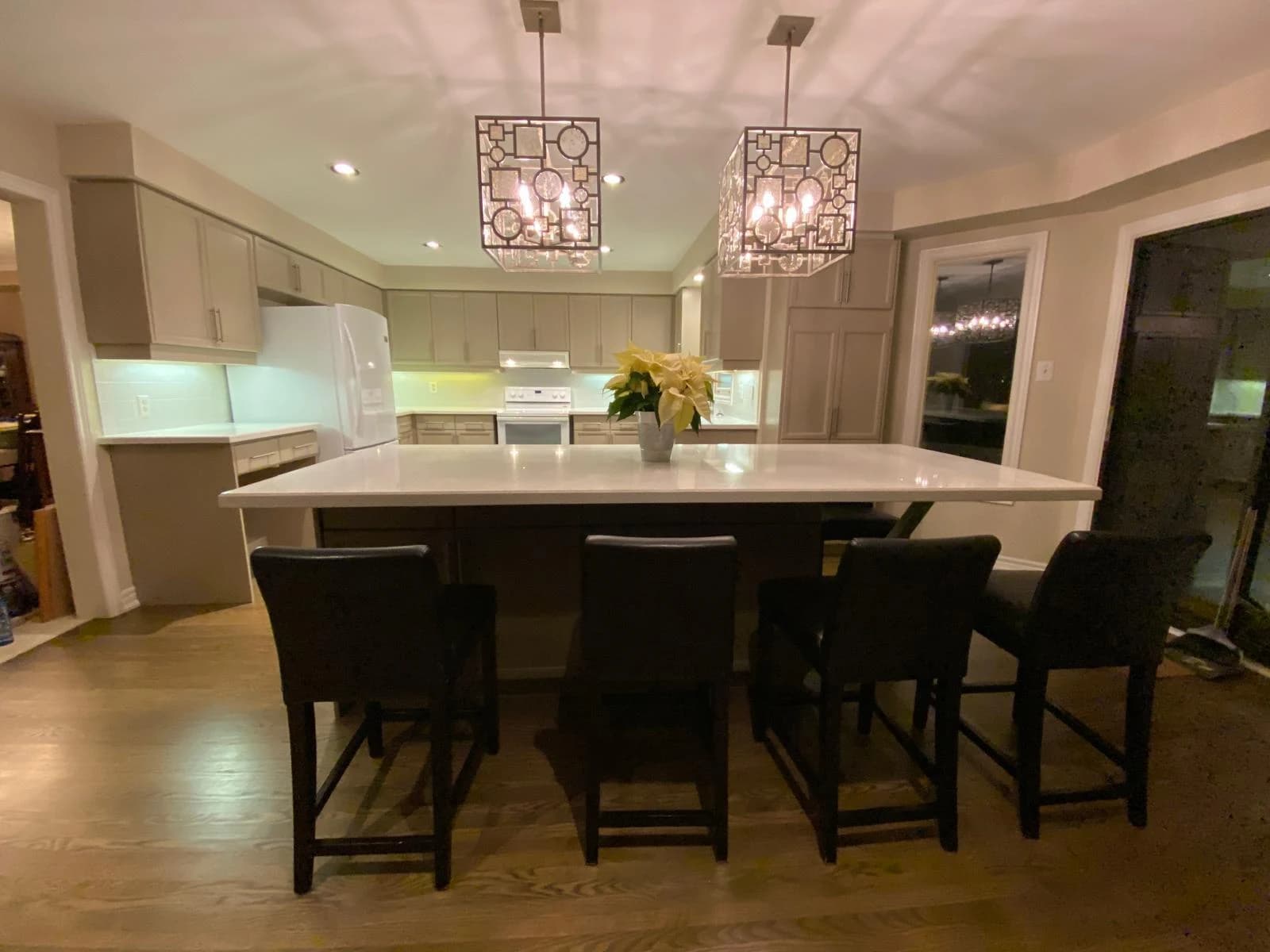 After: island neutral cabinetry