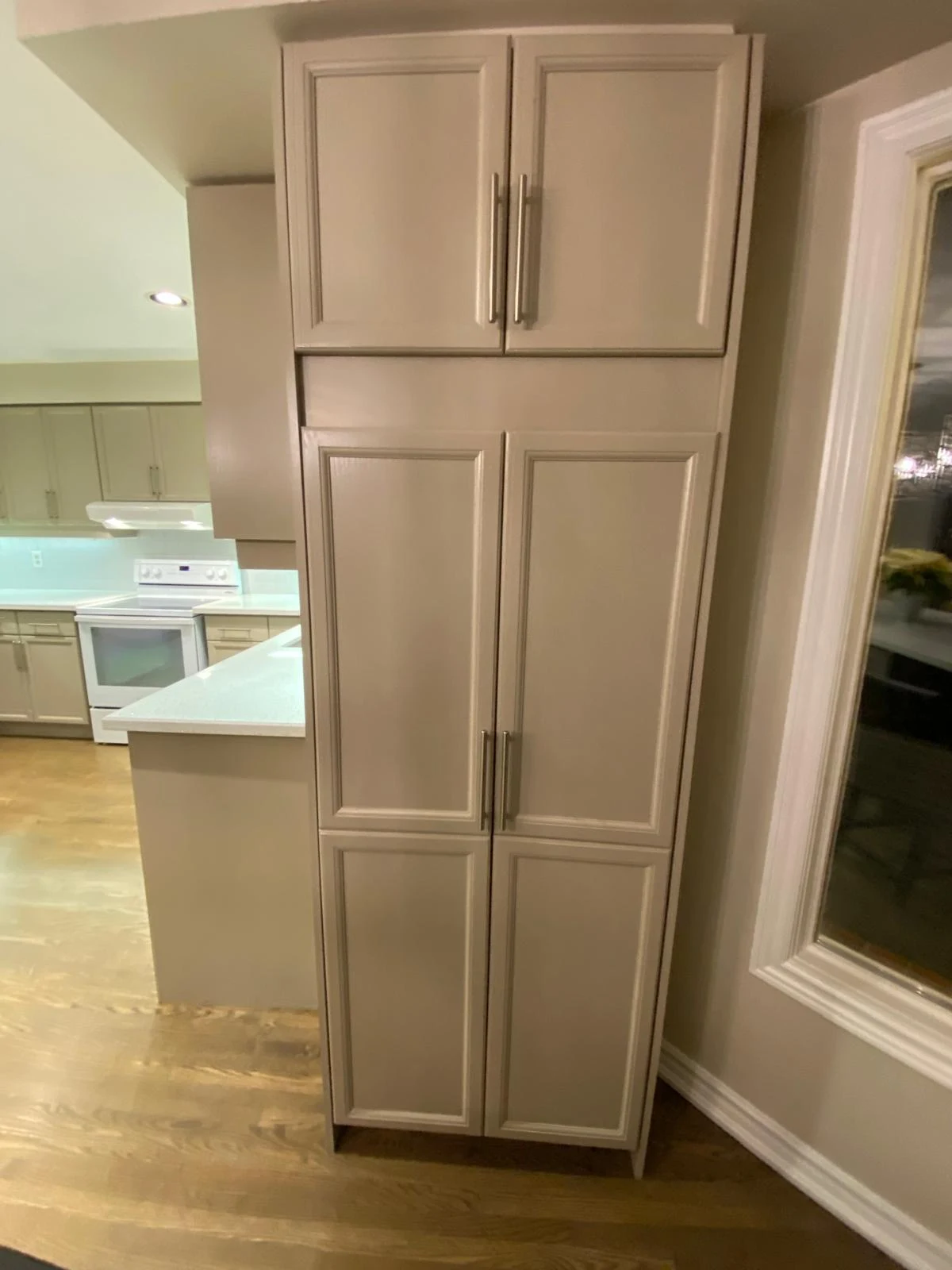 After: island neutral cabinetry