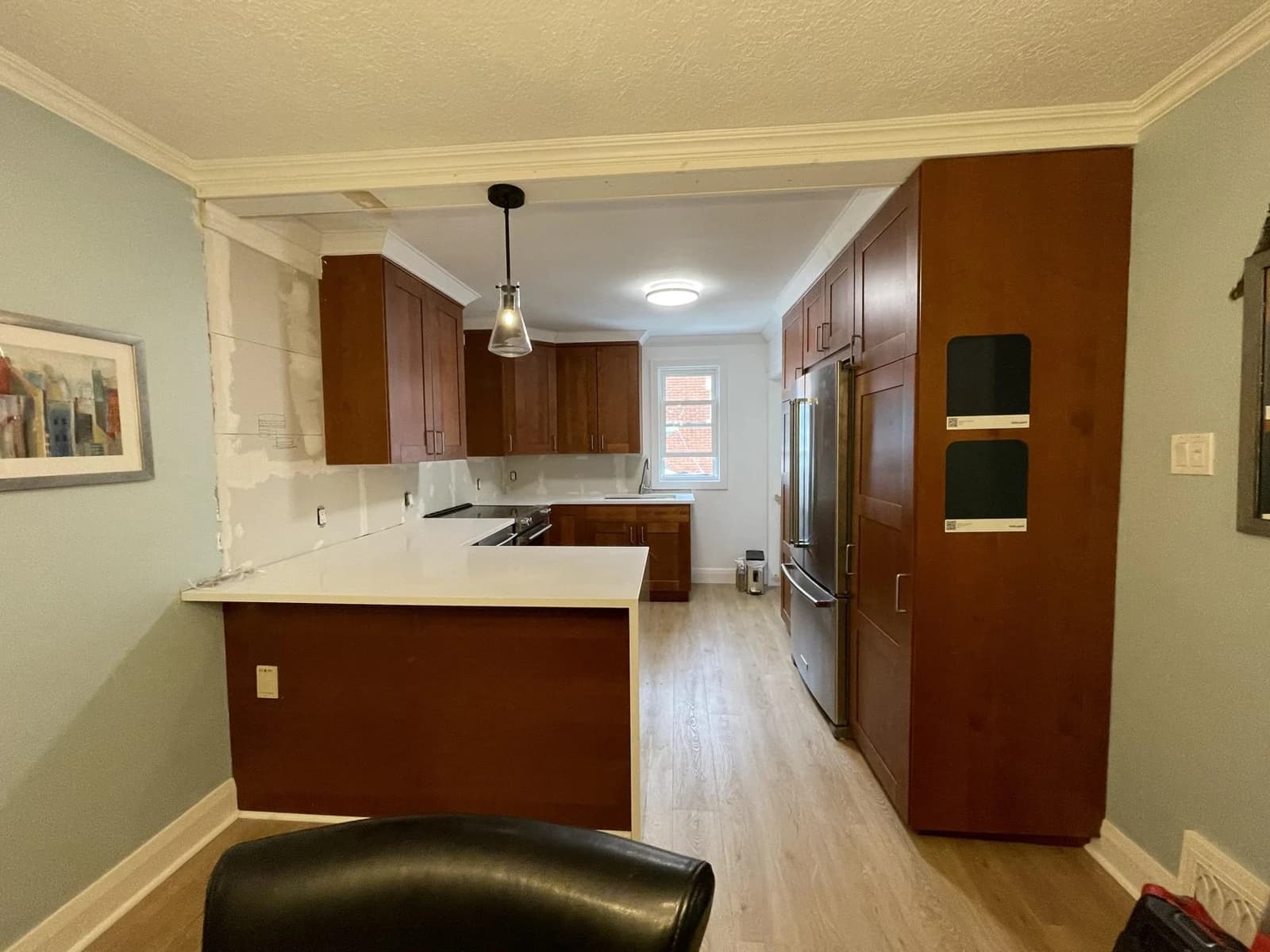 Before: pass through cabinetry