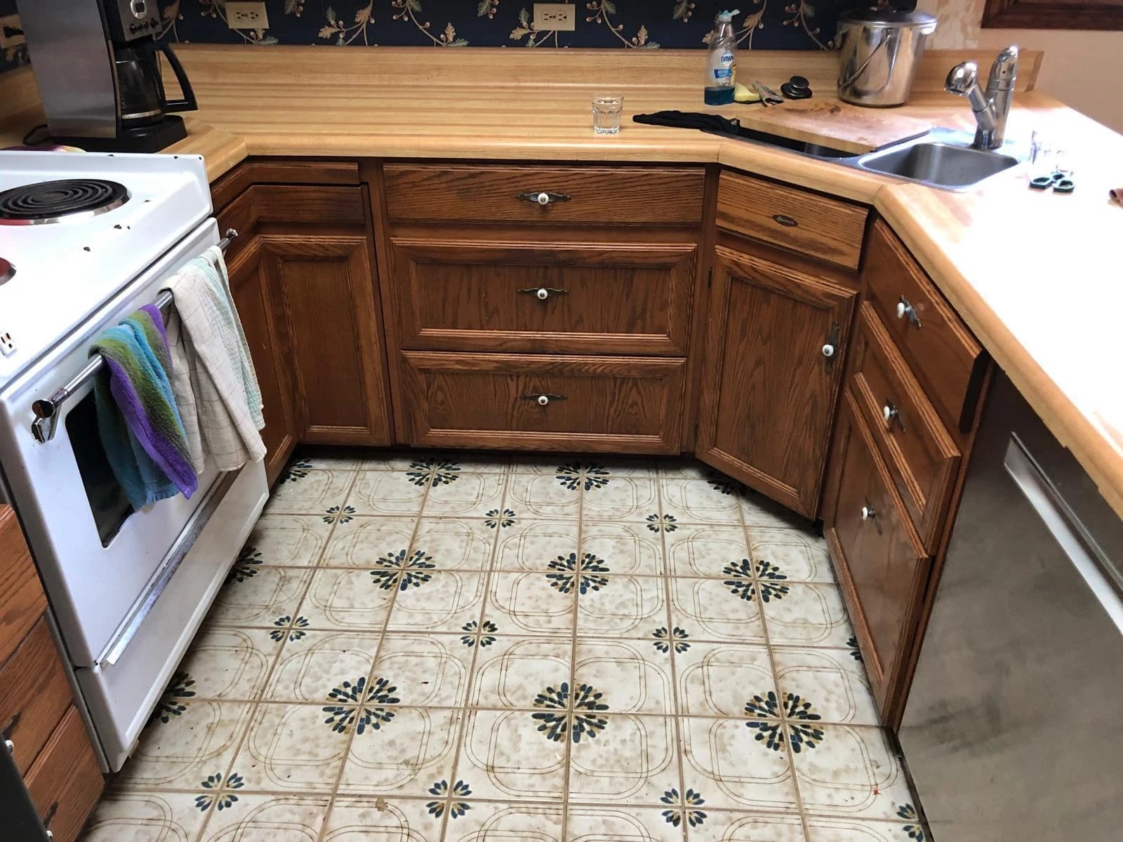 Before: traditional kitchen cabinetry
