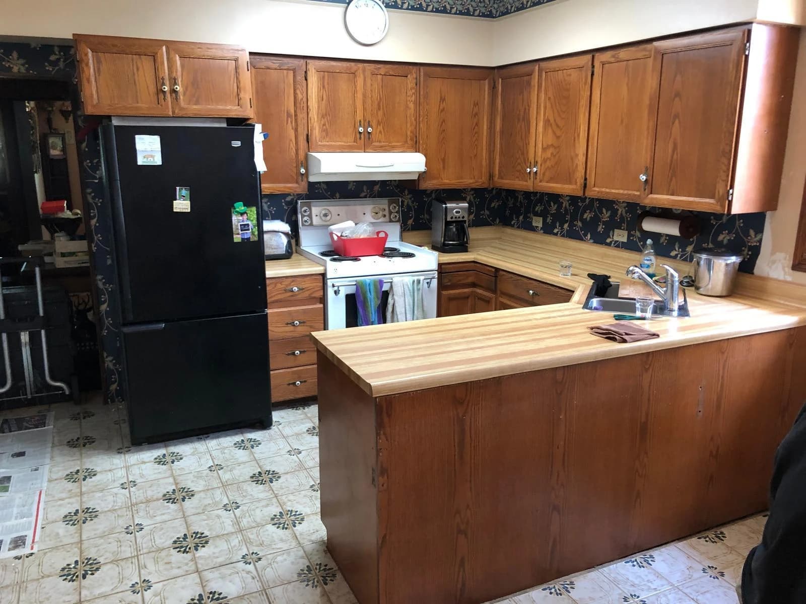 Before: traditional kitchen cabinetry