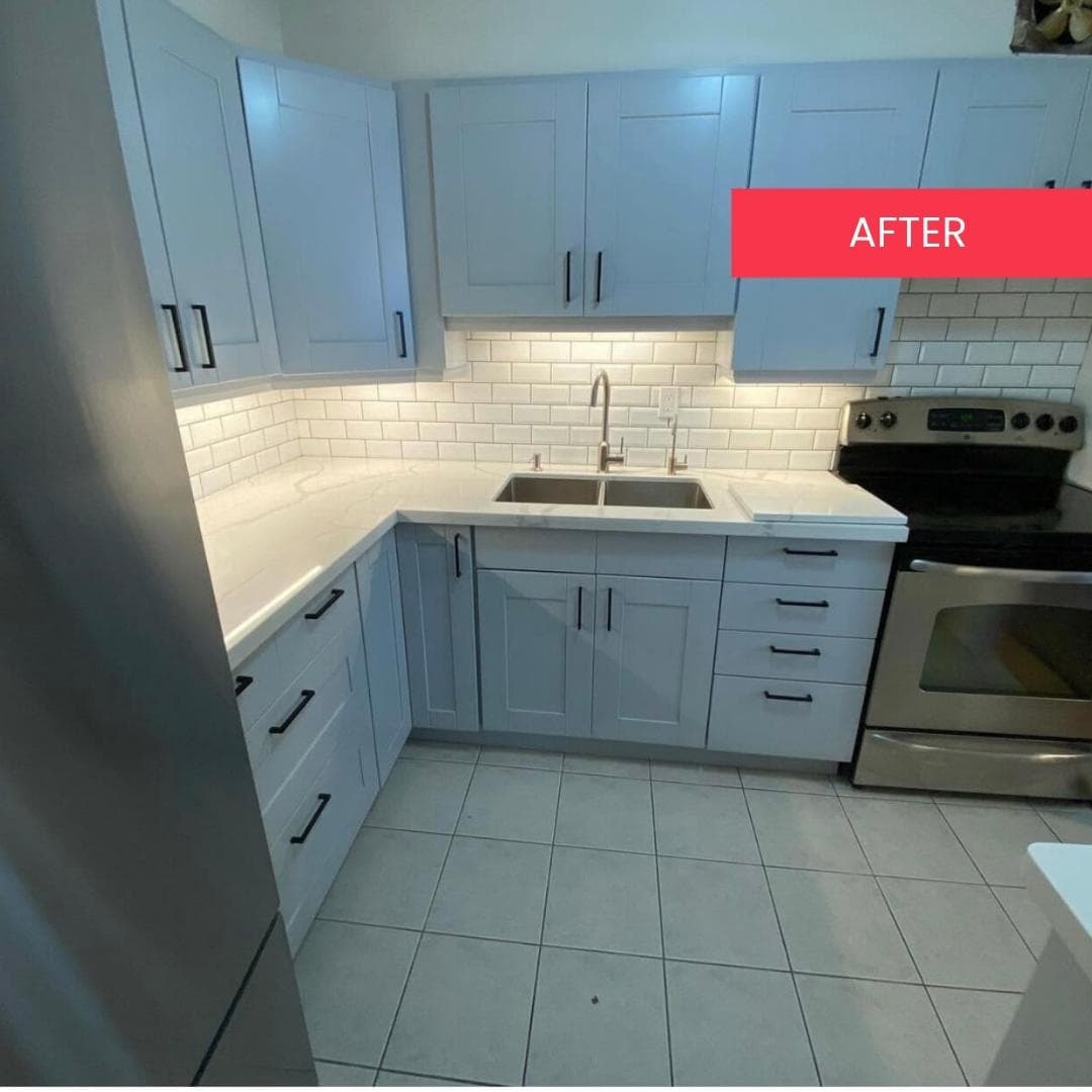 Professionally renewed kitchen cabinetry available to Ajax homeowners